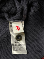 U.S. Polo Assn Navy Blue Cotton Cable Knit Polo Sweater - L