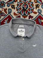 Hollister Grey Polo Women Tee - XS