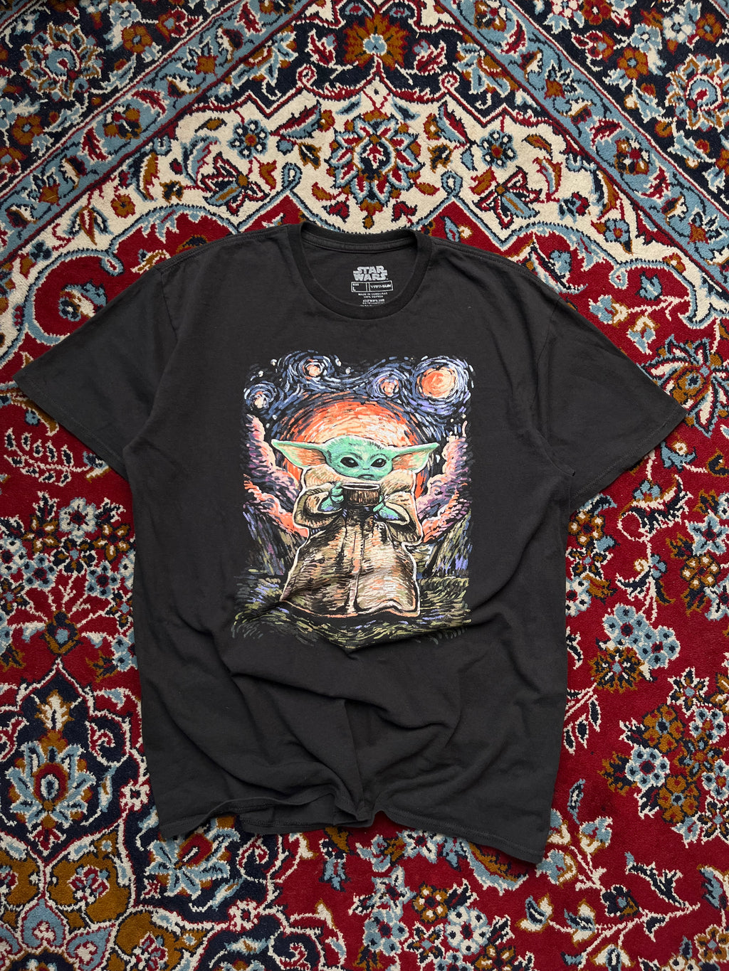 STAR WARS PRINTED BLACK TEE - L