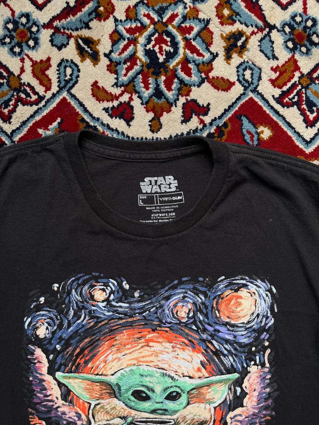 STAR WARS PRINTED BLACK TEE - L