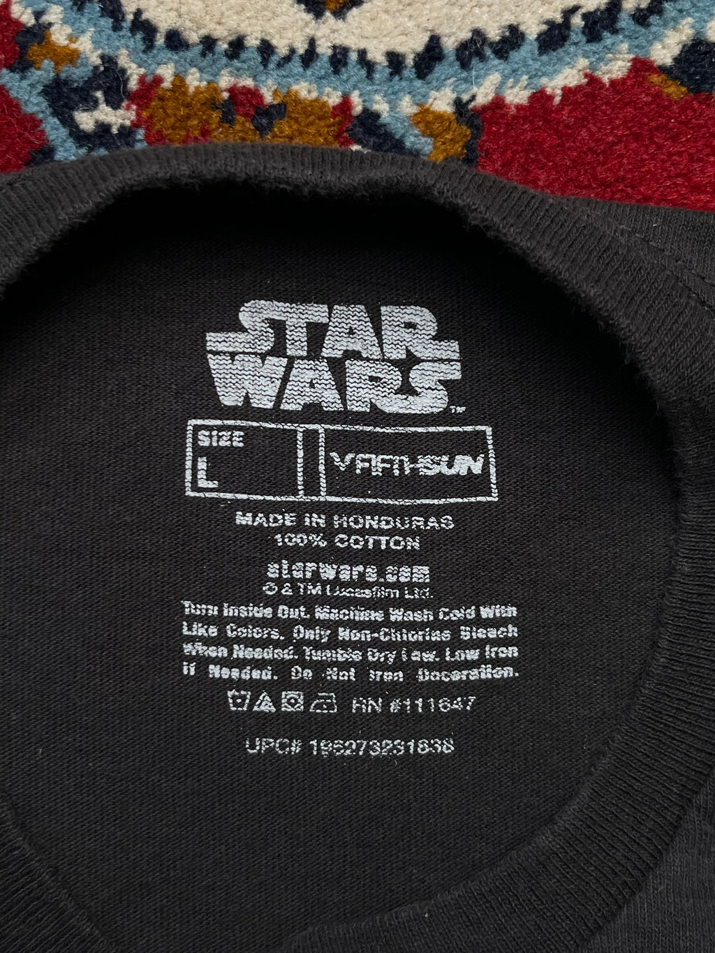 STAR WARS PRINTED BLACK TEE - L