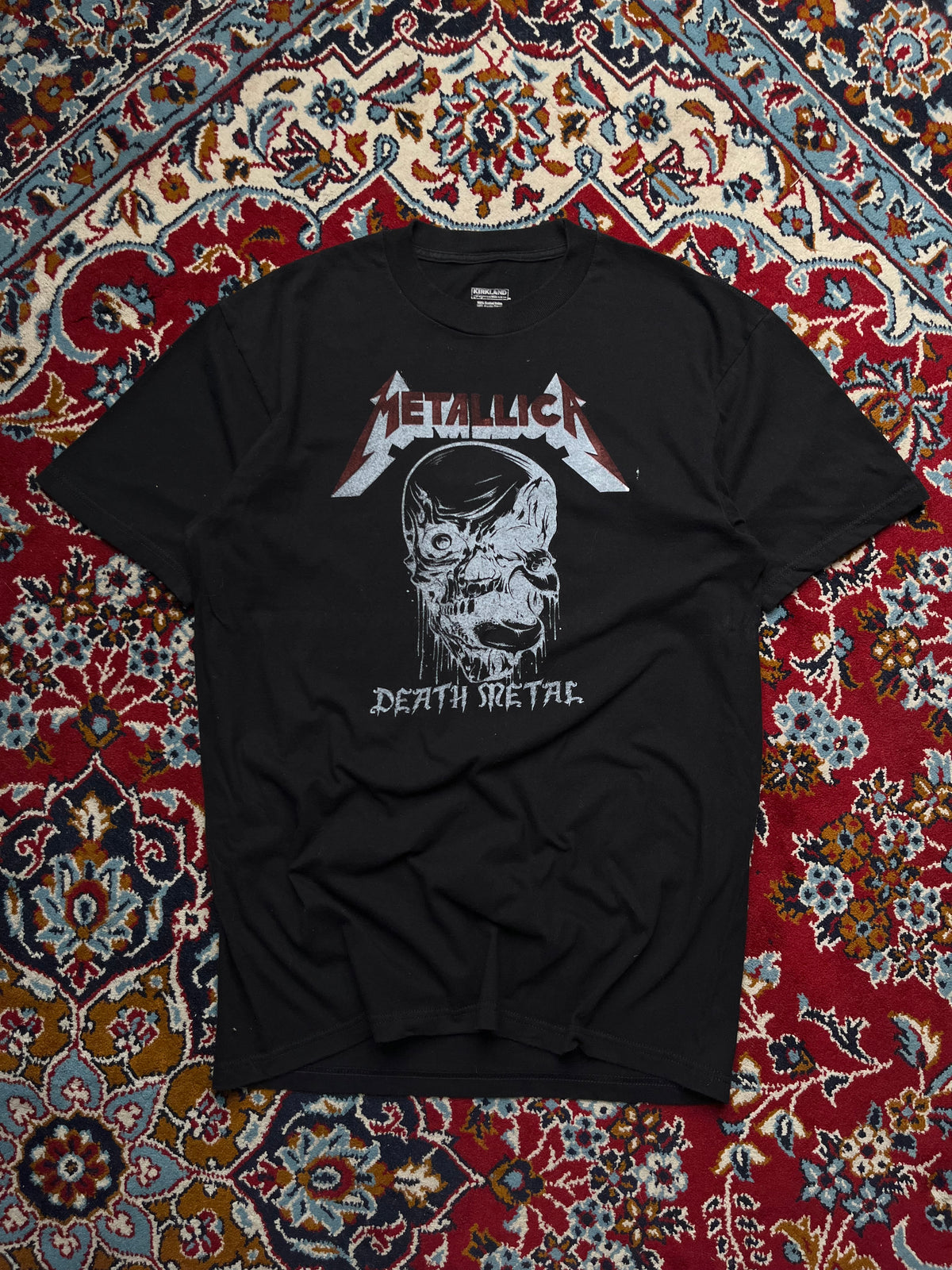 KIRKLAND PRINTED BLACK Mettalica Band TEE - L