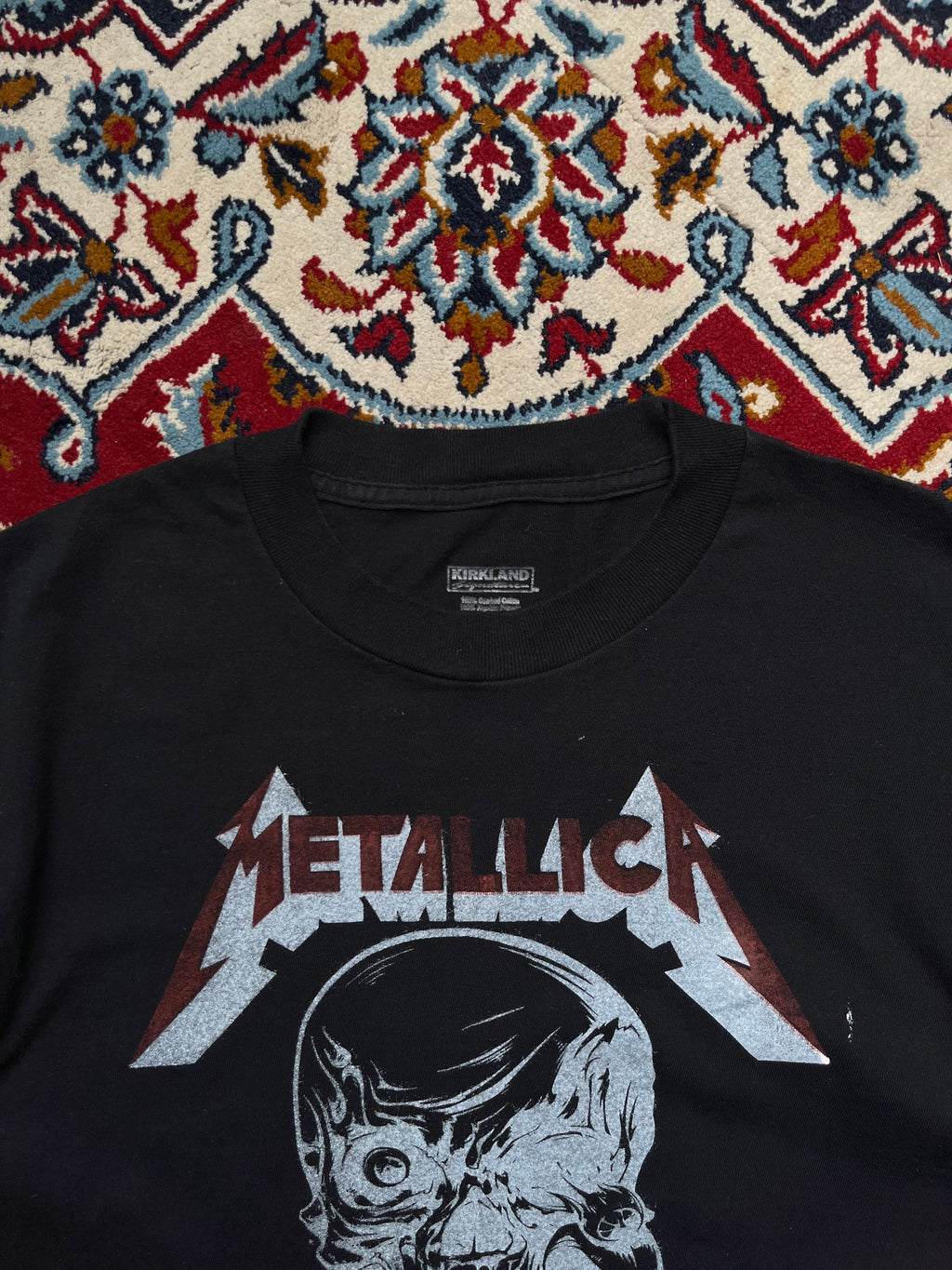 KIRKLAND PRINTED BLACK Mettalica Band TEE - L