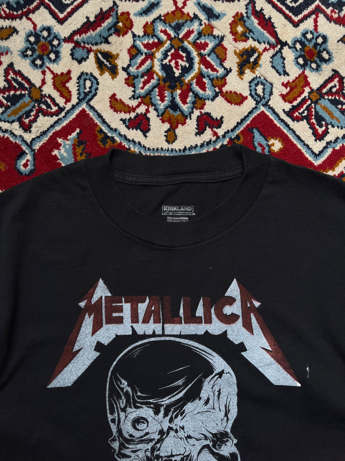 KIRKLAND PRINTED BLACK Mettalica Band TEE - L