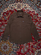 Burberry  Brown Jacquard Floral Button Down Shirt - M