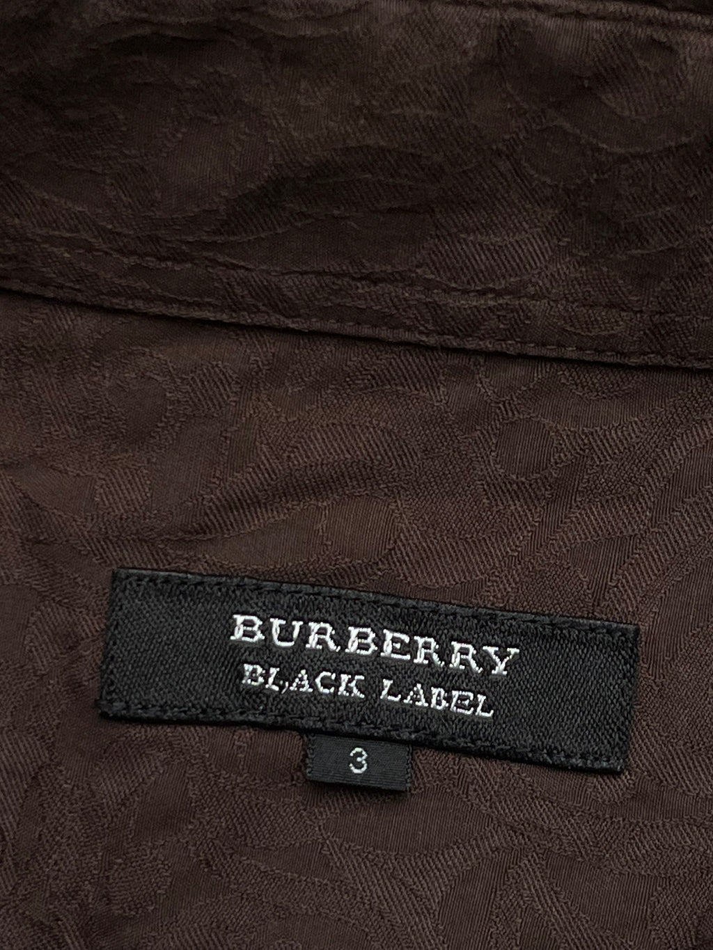 Burberry  Brown Jacquard Floral Button Down Shirt - M
