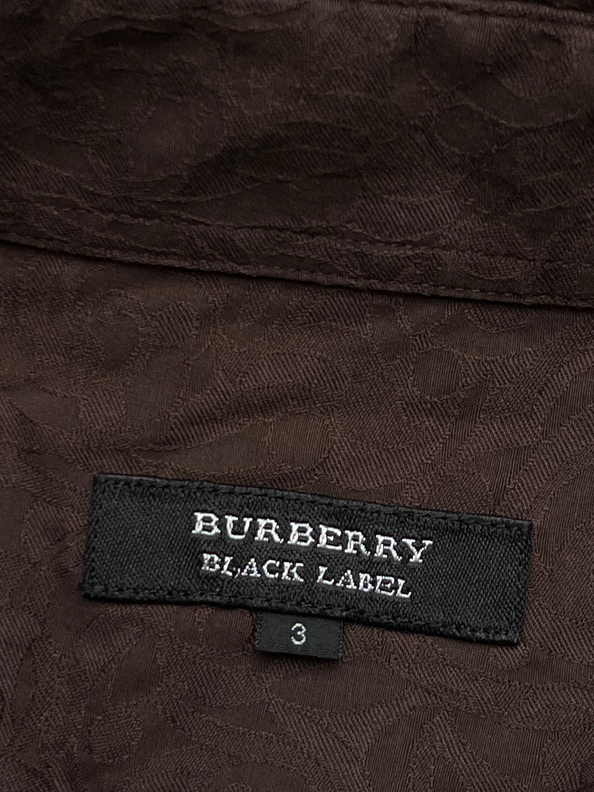 Burberry  Brown Jacquard Floral Button Down Shirt - M