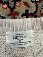 Meteor Korea Oatmeal Beige Chunky Cable Knit Crewneck Sweater - M