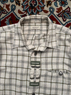 Vintage Landhaus C&A Trachten Plaid Bavarian Oktoberfest Metal Button Down Shirt - L