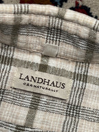 Vintage Landhaus C&A Trachten Plaid Bavarian Oktoberfest Metal Button Down Shirt - L