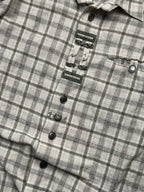 Vintage Landhaus C&A Trachten Plaid Bavarian Oktoberfest Metal Button Down Shirt - L