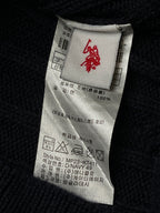 U.S. Polo Assn. Cotton Navy Blue Cable Knit Quarter Zip Sweater - M