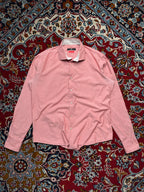 Balenciaga Red White Pinstripe Puro Cotone Button Down Shirt - L