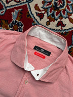 Balenciaga Red White Pinstripe Puro Cotone Button Down Shirt - L