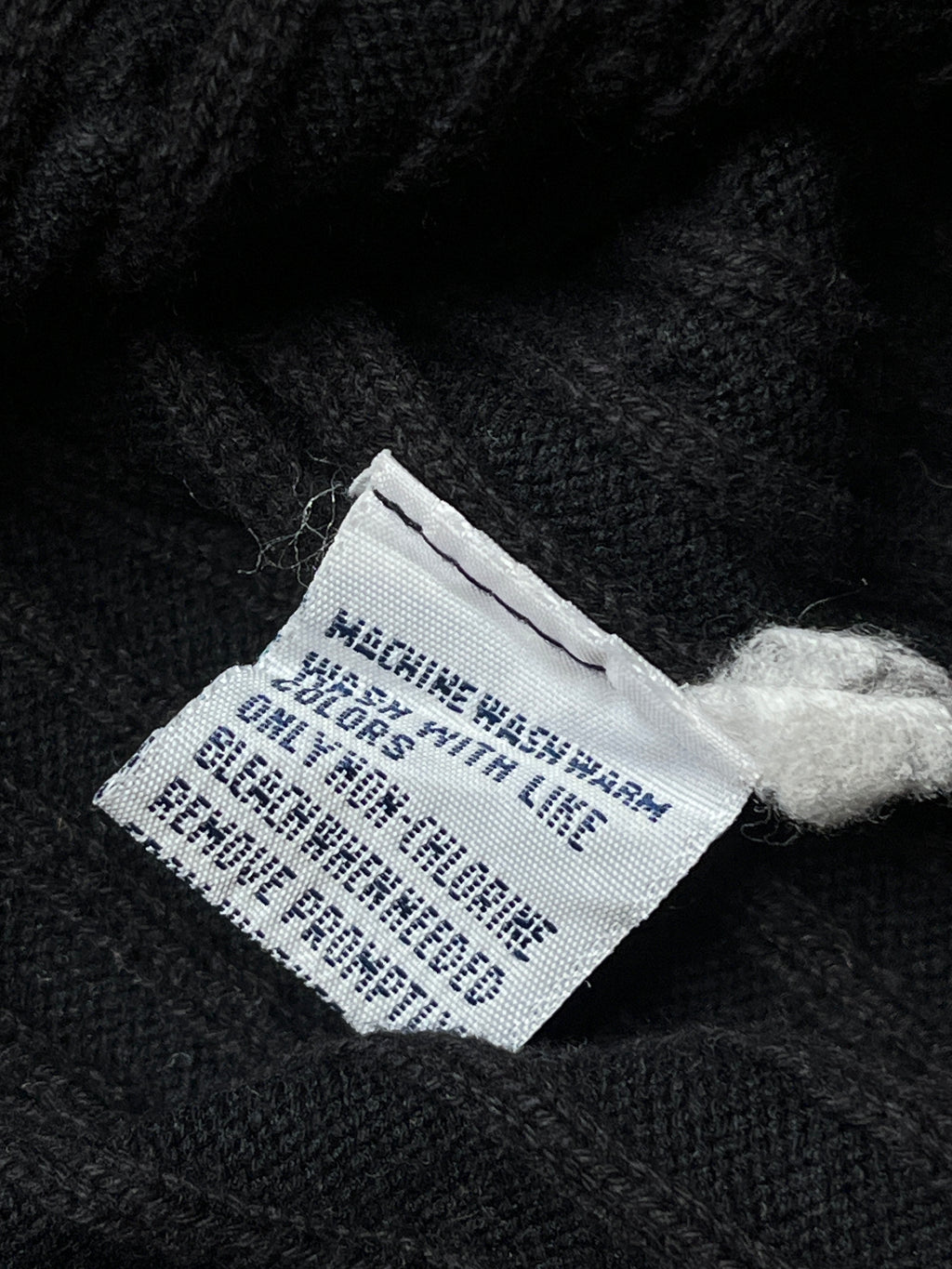 Polo Ralph Lauren Black Red Cable Knit QUARTER Zip Sweater - S