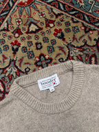Booster Korea Oatmeal Beige Ribbed Knit Crewneck Pullover Sweater - L