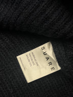 Suare Navy Blue Waffle Knit Crewneck Pullover Sweater - L