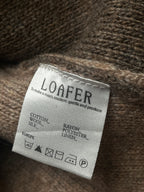 Loafer Korea Two Tone Colorblock Beige Brown Wool Crewneck Pullover Sweater - L