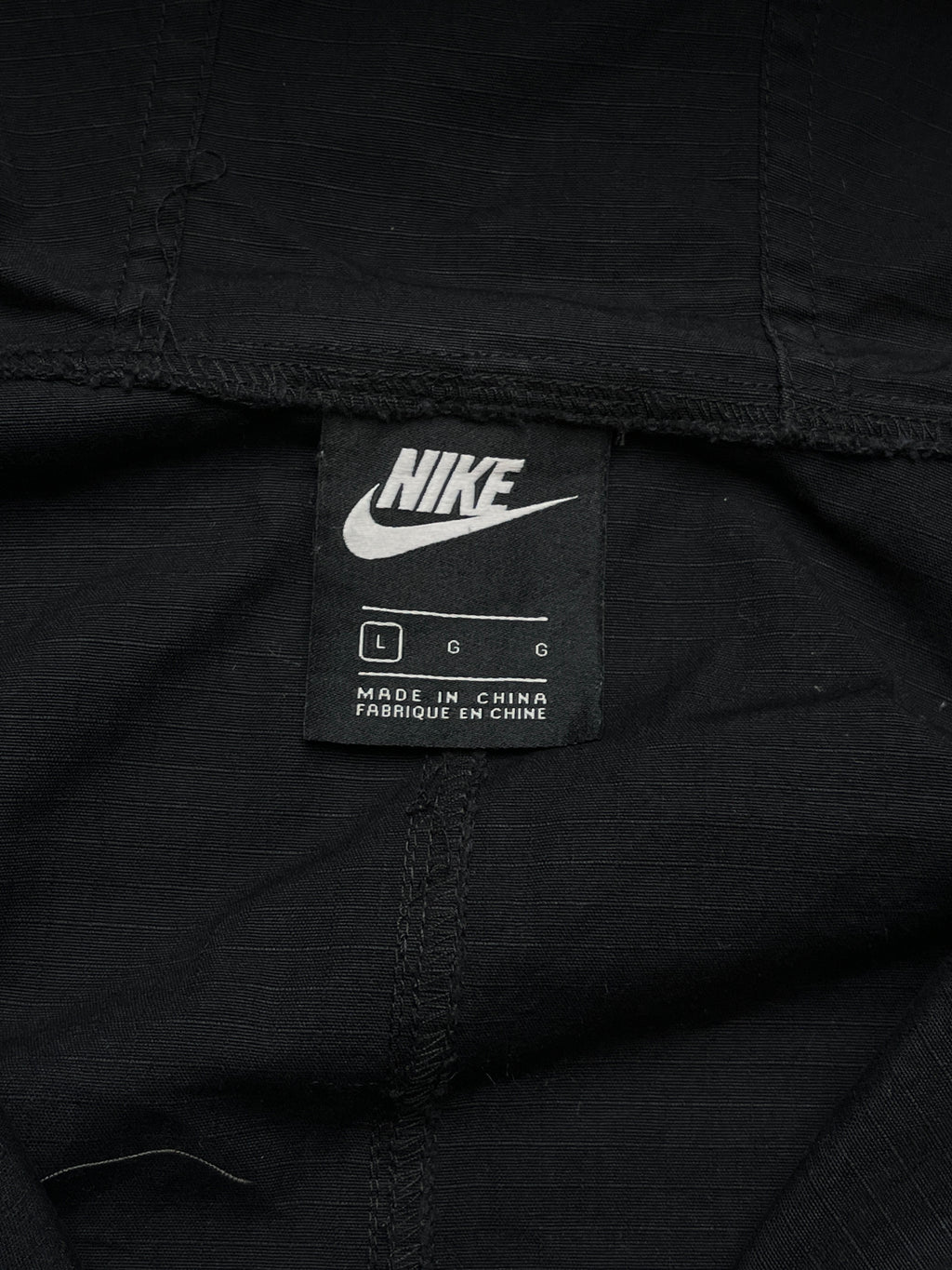 Nike Sportswear Black Ripstop Cotton Hooded Utility Parka Jacket - L