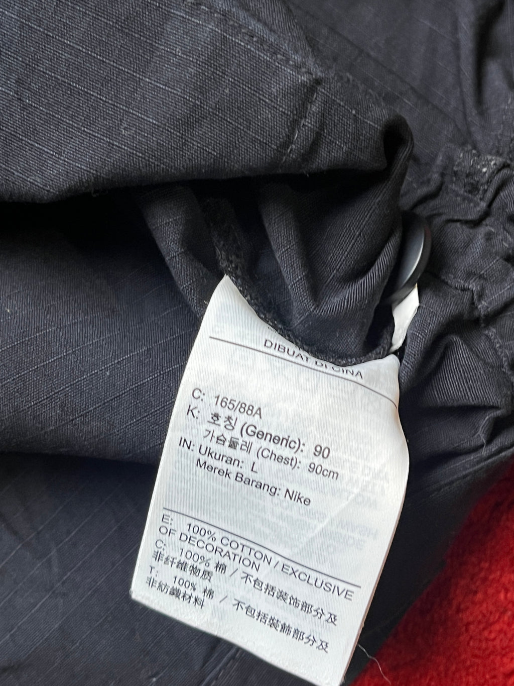 Nike Sportswear Black Ripstop Cotton Hooded Utility Parka Jacket - L