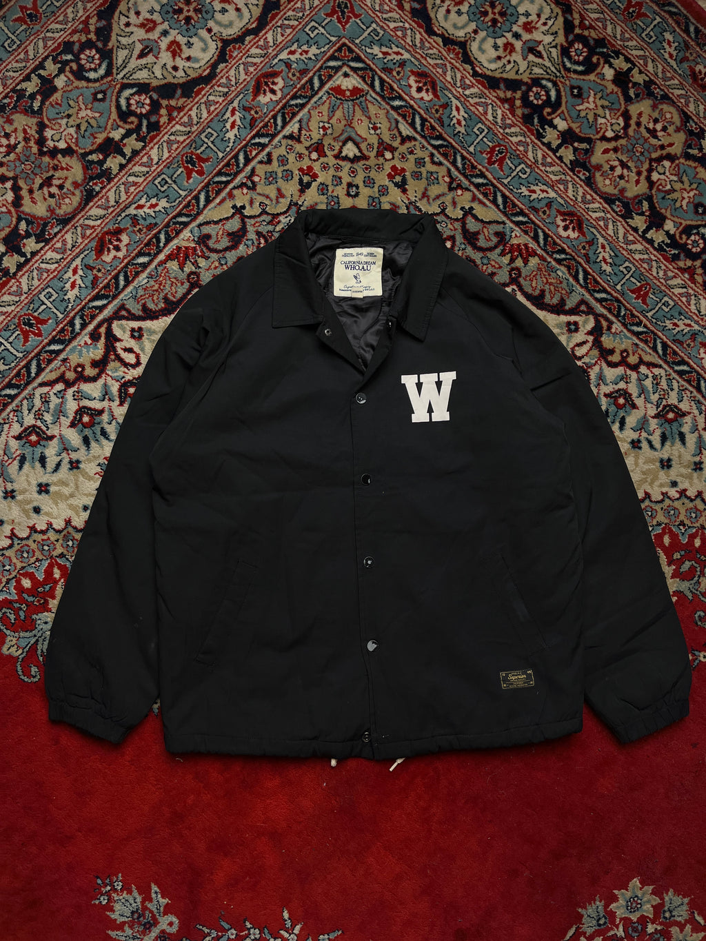 WHO.A.U California Dream Black Snap Coaches Jacket - M