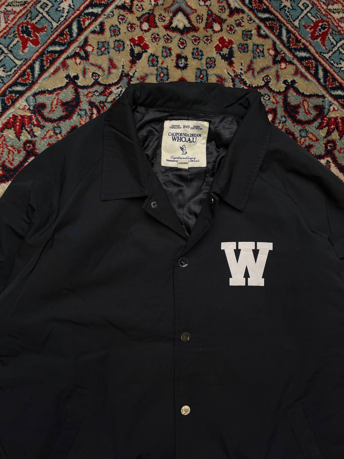WHO.A.U California Dream Black Snap Coaches Jacket - M