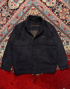 Vintage Crocodile Faux Suede Harrington Bomber Jacket - L