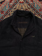 Vintage Crocodile Faux Suede Harrington Bomber Jacket - L