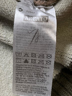 Arcato Abstract Camo Textured Ribbed Knit Crewneck Sweater - M