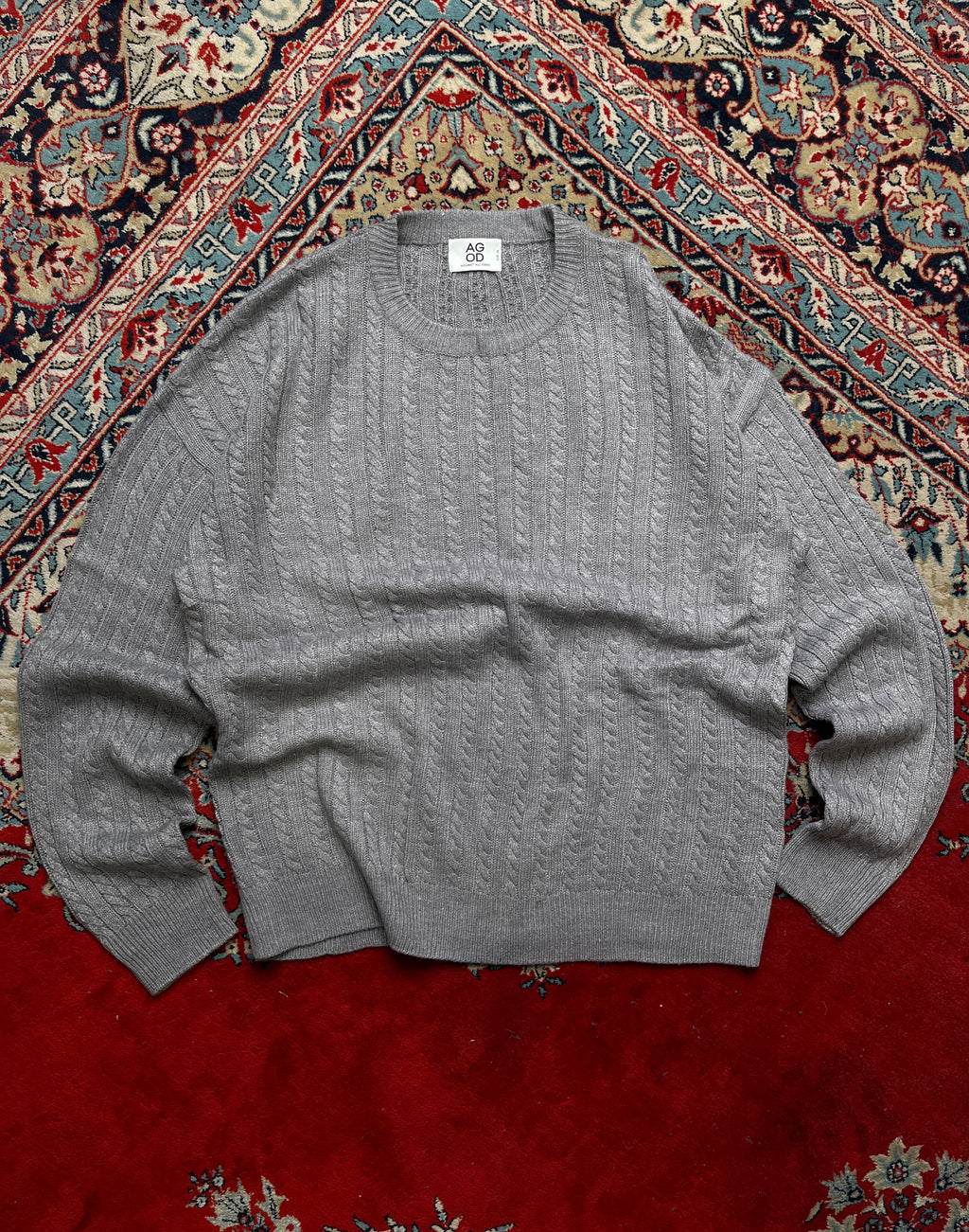 AGOD Against All Odds Cable Knit Crewneck Sweater - XL