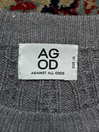 AGOD Against All Odds Cable Knit Crewneck Sweater - XL
