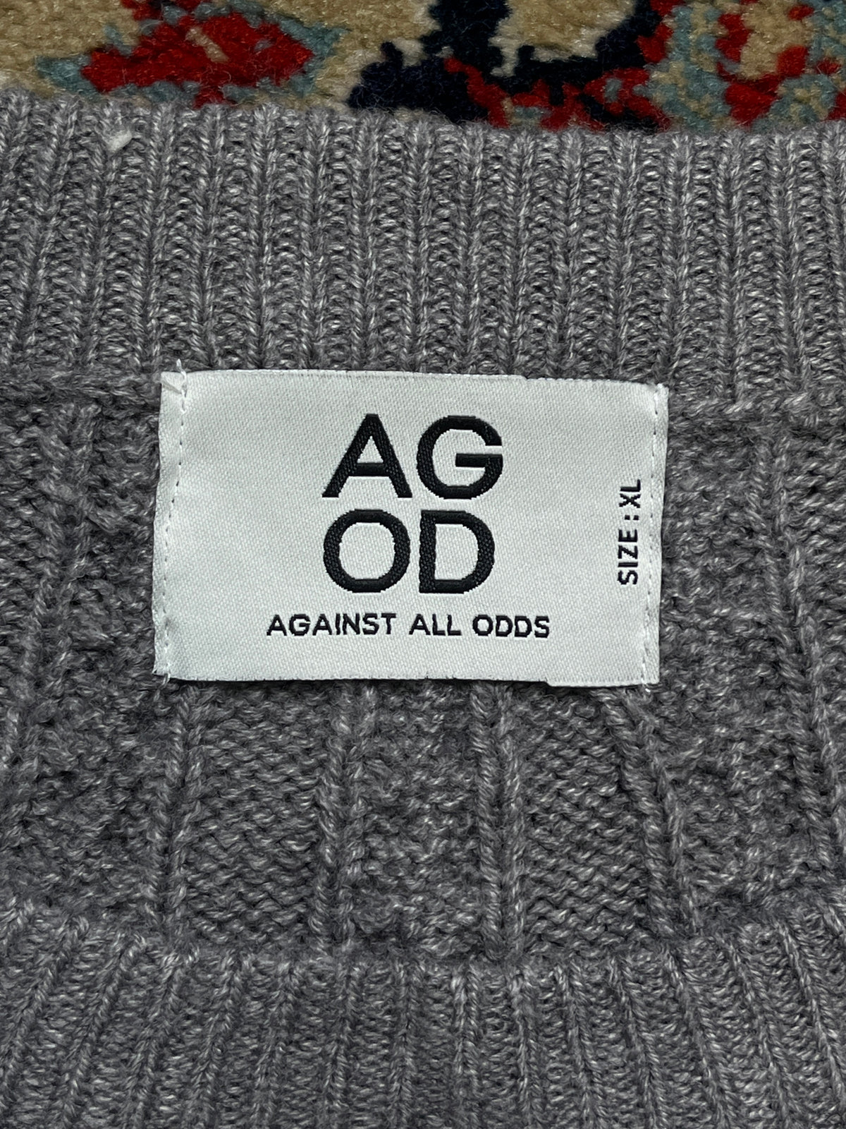 AGOD Against All Odds Cable Knit Crewneck Sweater - XL