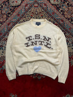 thisisneverthat T.S.N. INTL Heart Graphic Brushed Mohair Knit Crewneck Sweater - XL