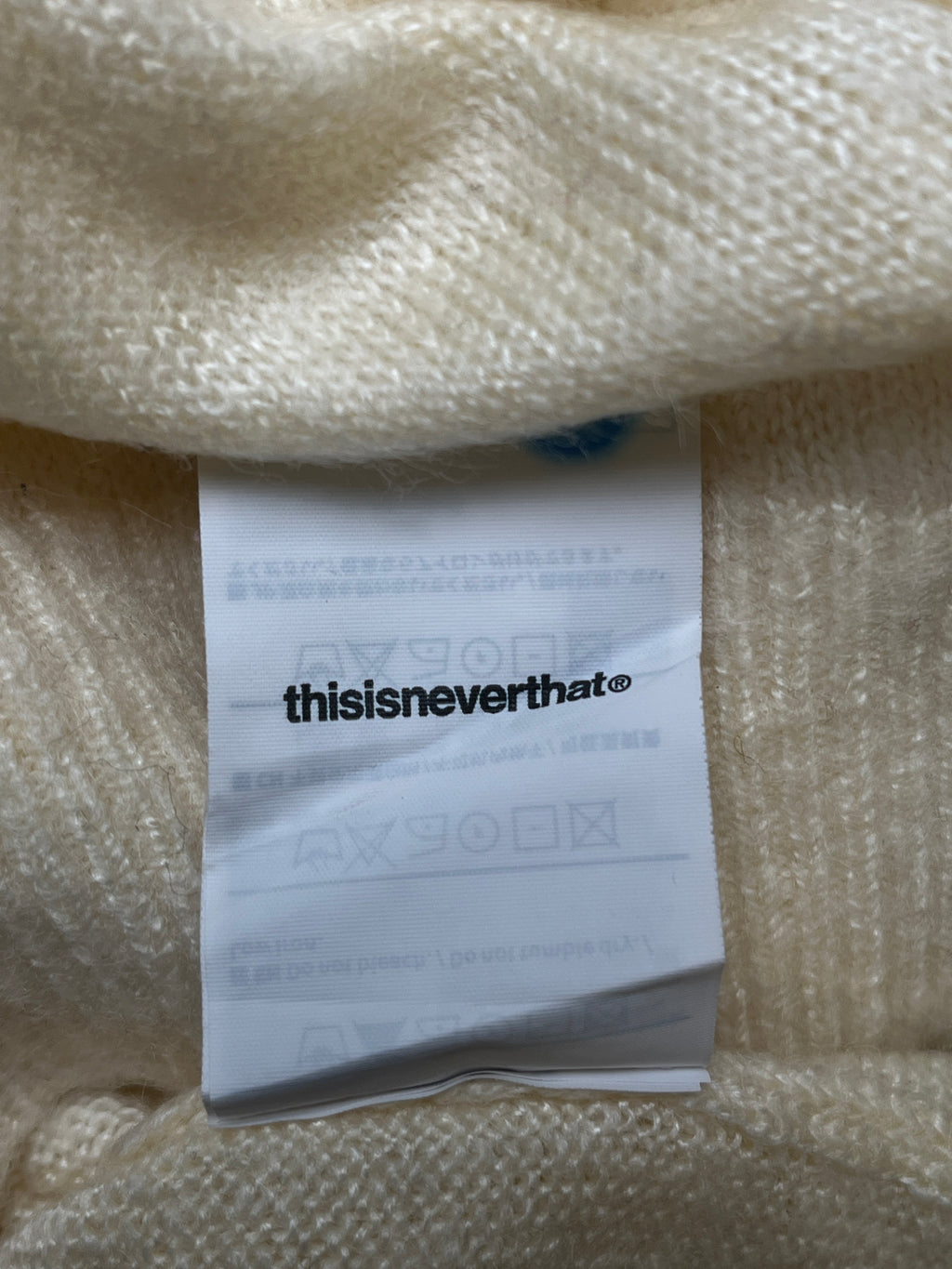 thisisneverthat T.S.N. INTL Heart Graphic Brushed Mohair Knit Crewneck Sweater - XL