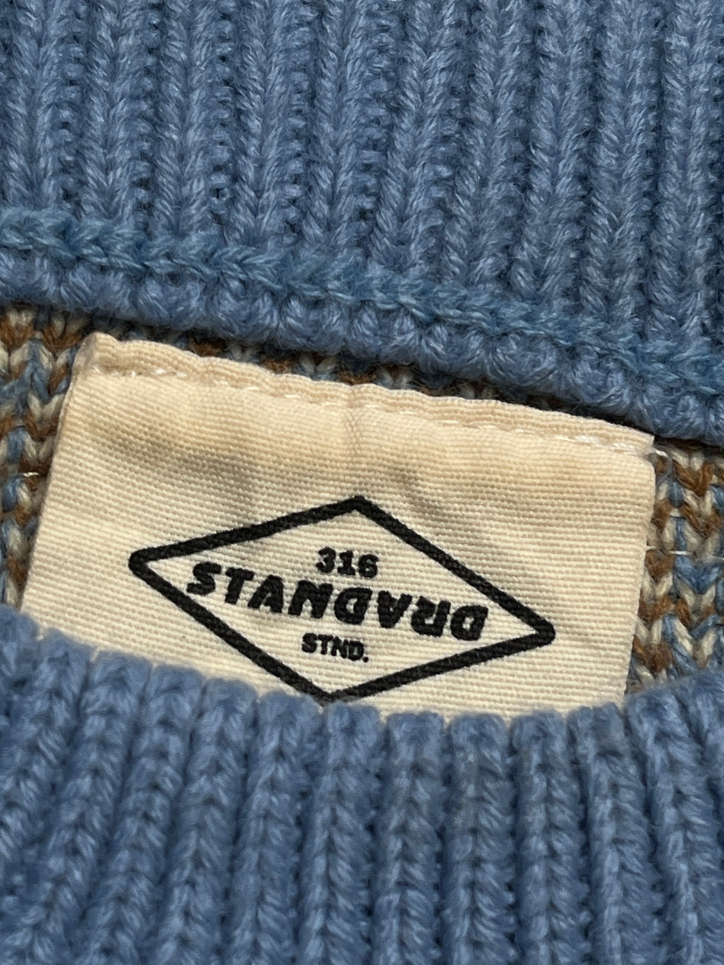 Vintage 316 Standard Argyle Knit Chunky Fuzzy Textured Crewneck Sweater - L