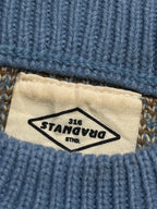 Vintage 316 Standard Argyle Knit Chunky Fuzzy Textured Crewneck Sweater - L