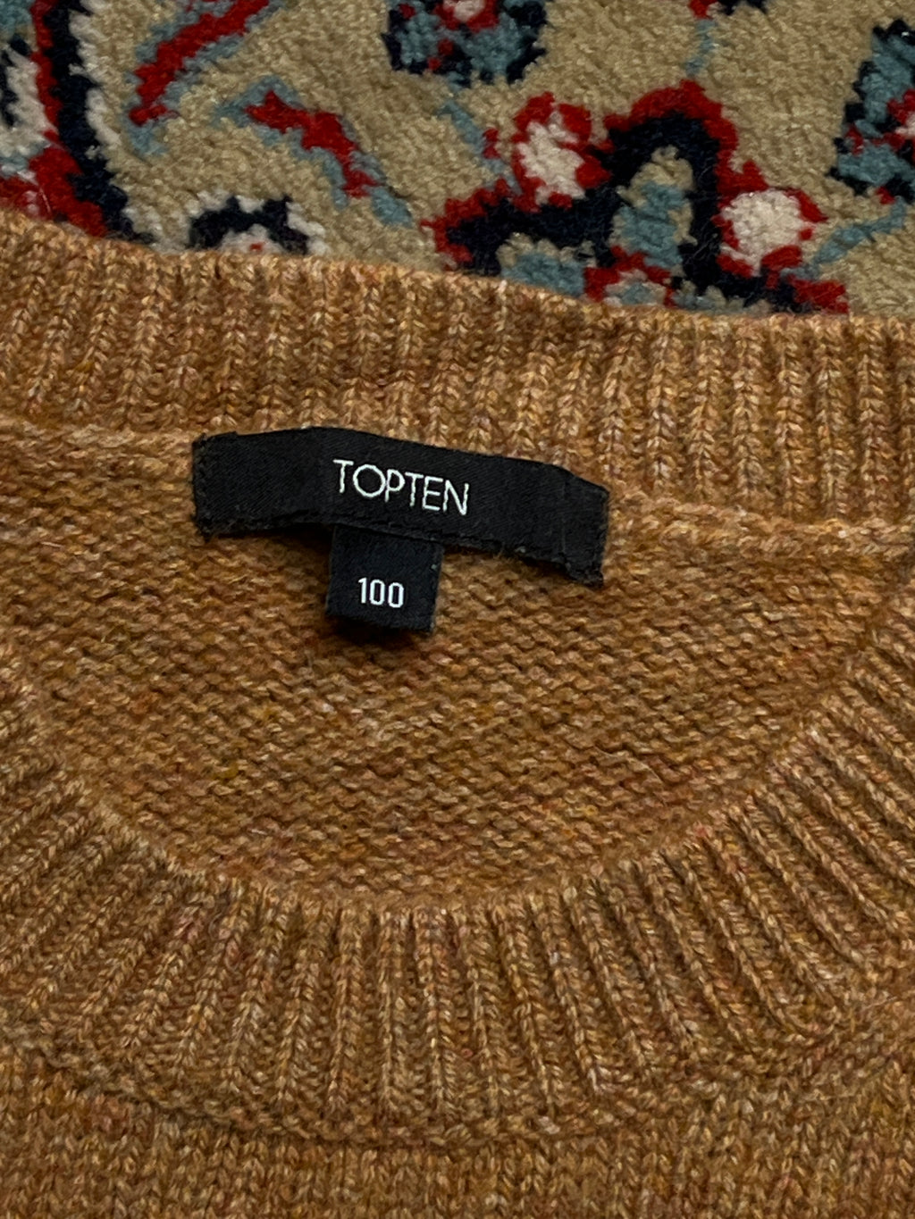 TOPTEN Wool Marled Knit Crewneck Sweater - M