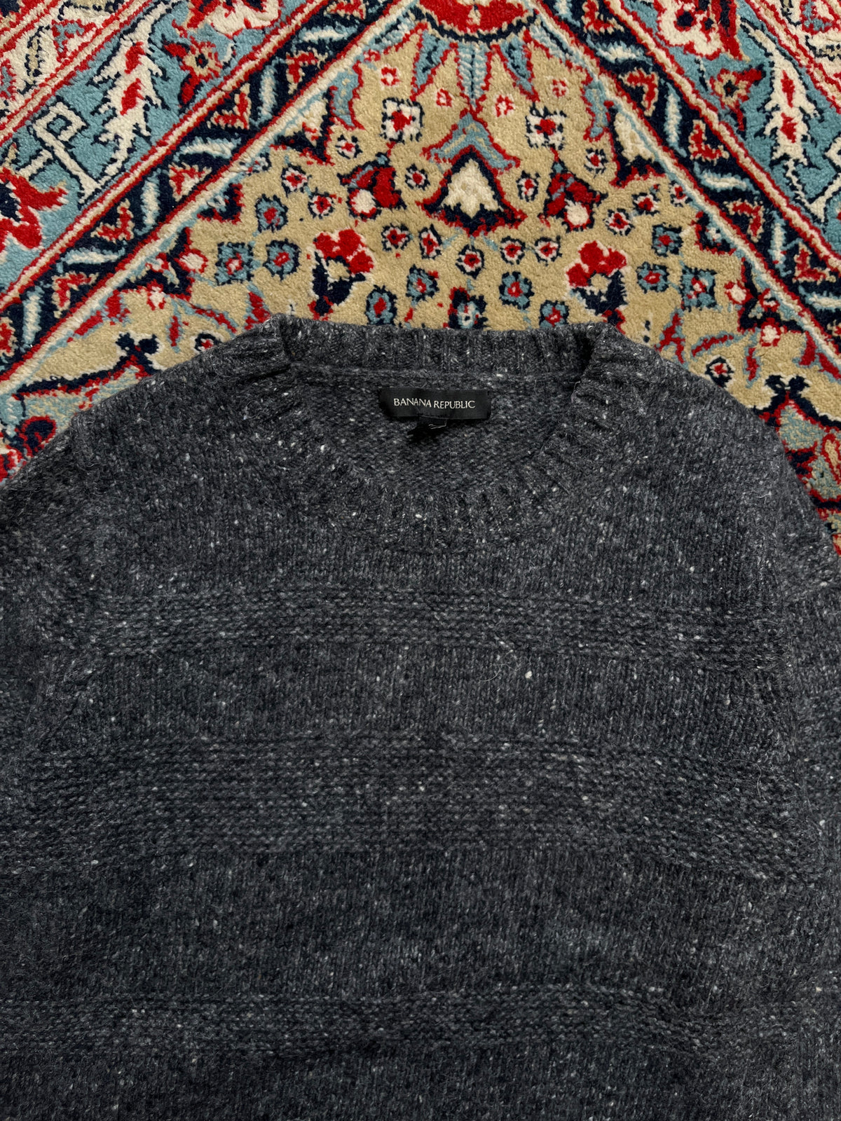 Banana Republic Donegals Fleck Textured Ribbed Knit Sweater - L