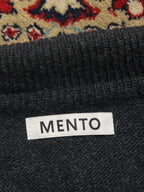 MENTO Charcoal Grey Knit Polo Sweater - M