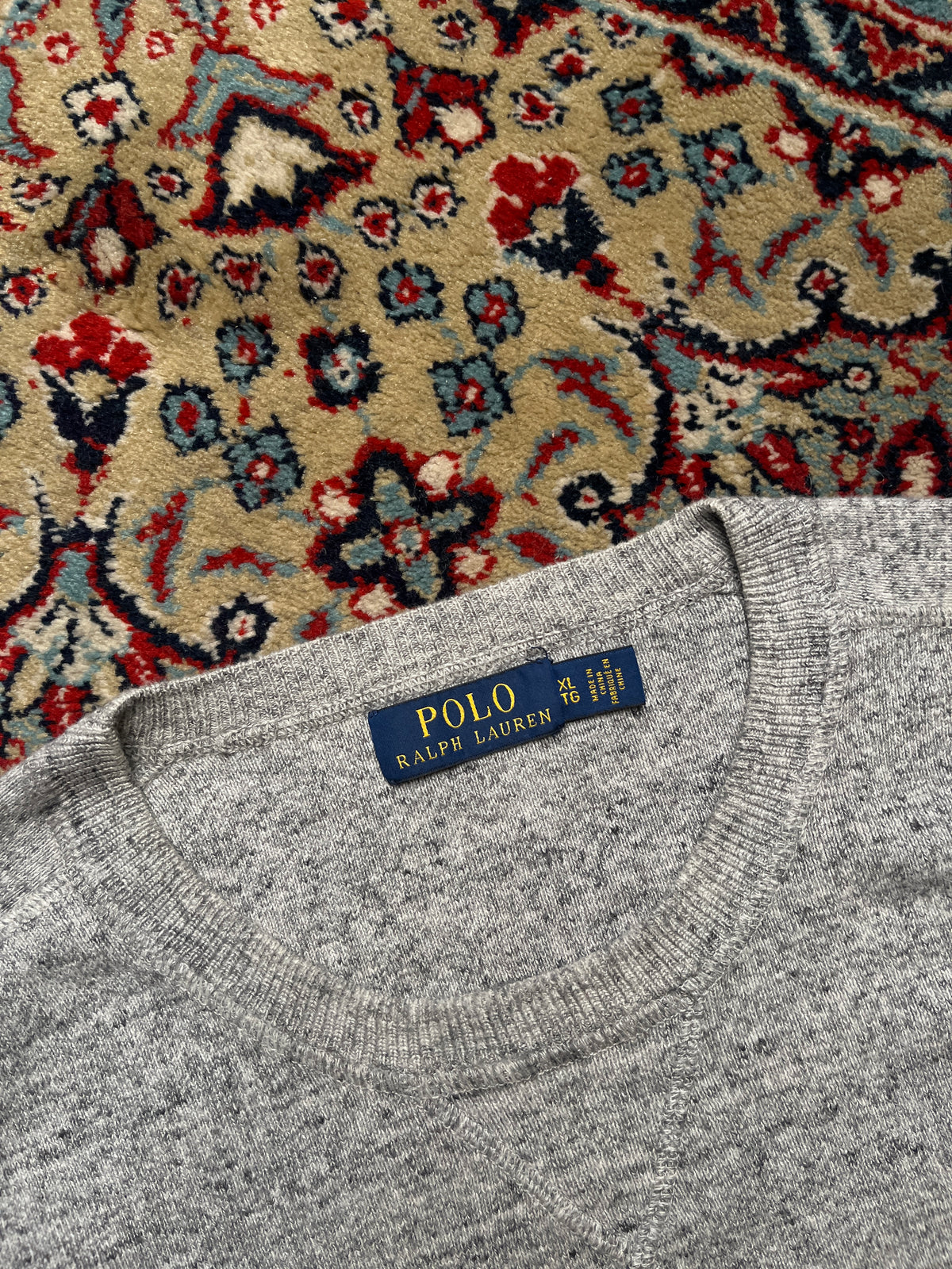 Polo Ralph Lauren Heather Grey Cotton Crewneck Sweater - XL