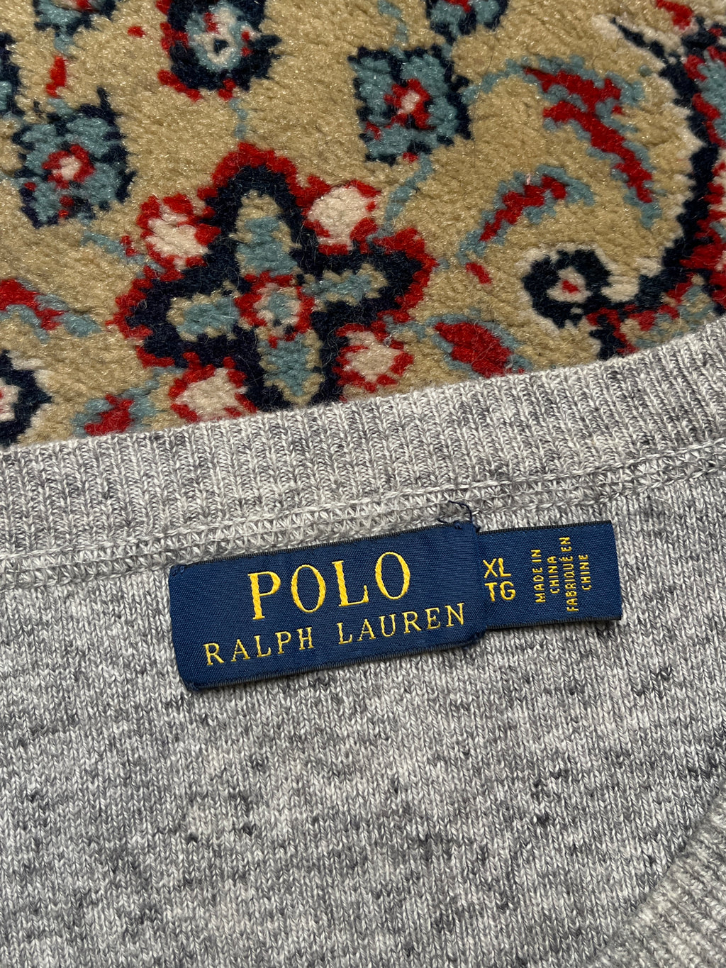 Polo Ralph Lauren Heather Grey Cotton Crewneck Sweater - XL