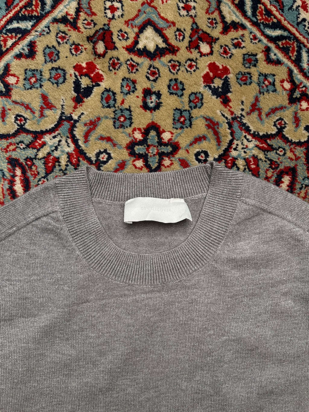 GENTLECOVER Heather Grey Fine Knit Crewneck Sweater - S