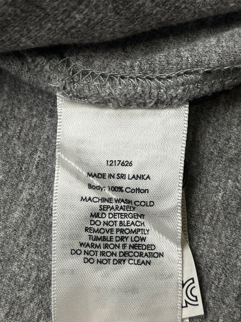 Polo Ralph Lauren Heather Grey Cotton Sweater - L