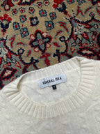 GENERAL IDEA Off-White Cable Knit Crewneck Sweater - M