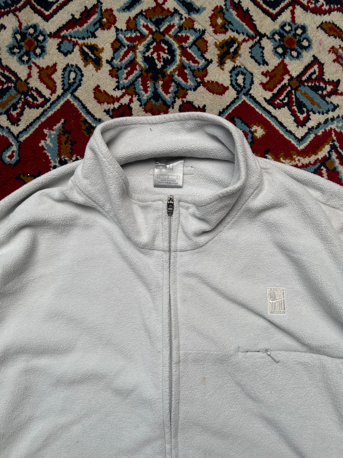 Vintage Nike Court Fleece Zip-Up Track Jacket - M