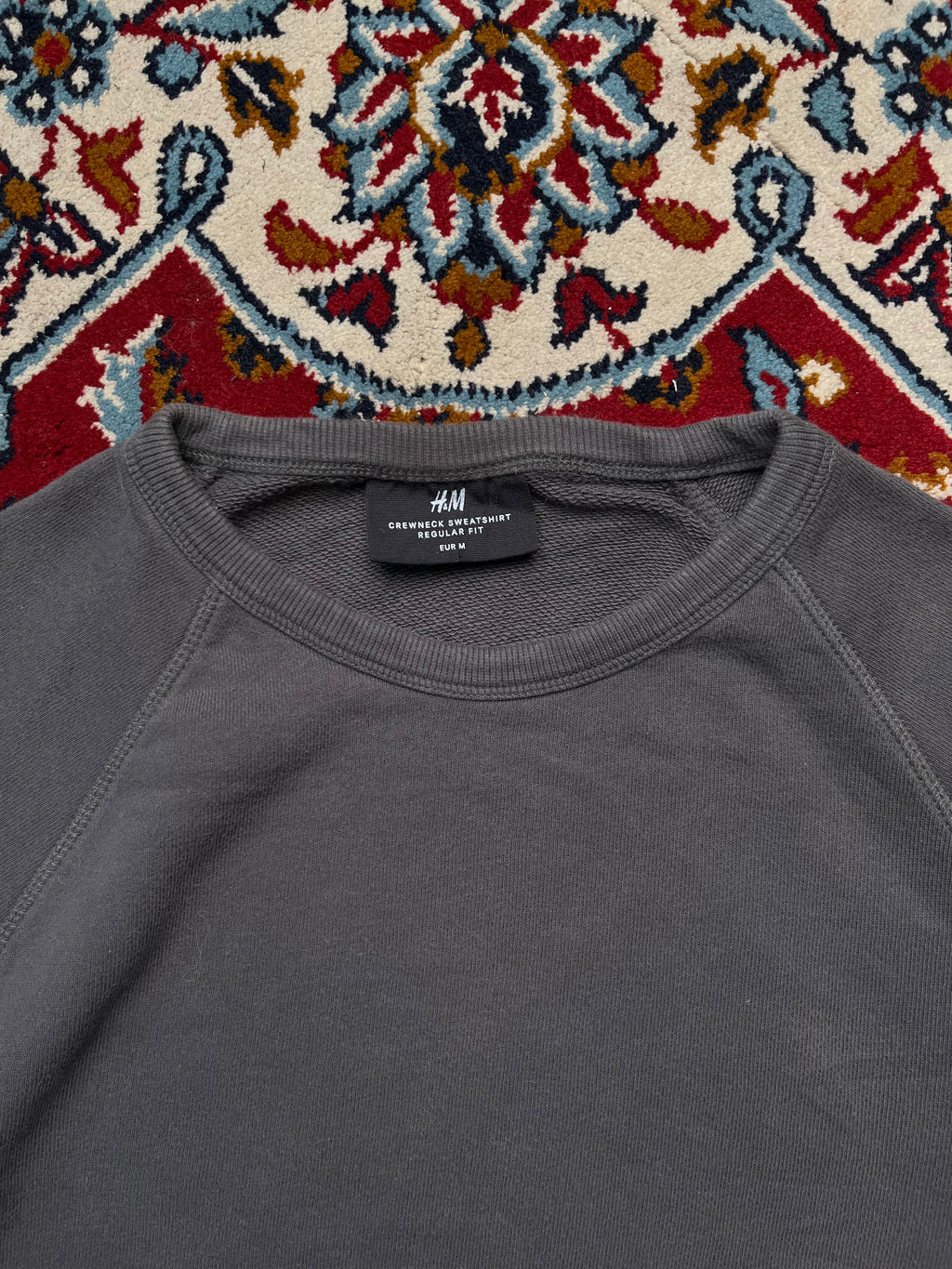 H&M Washed Charcoal Grey Crewneck Sweatshirt - M