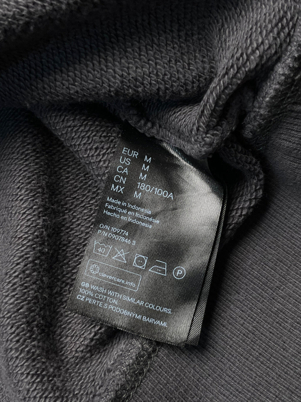 H&M Washed Charcoal Grey Crewneck Sweatshirt - M