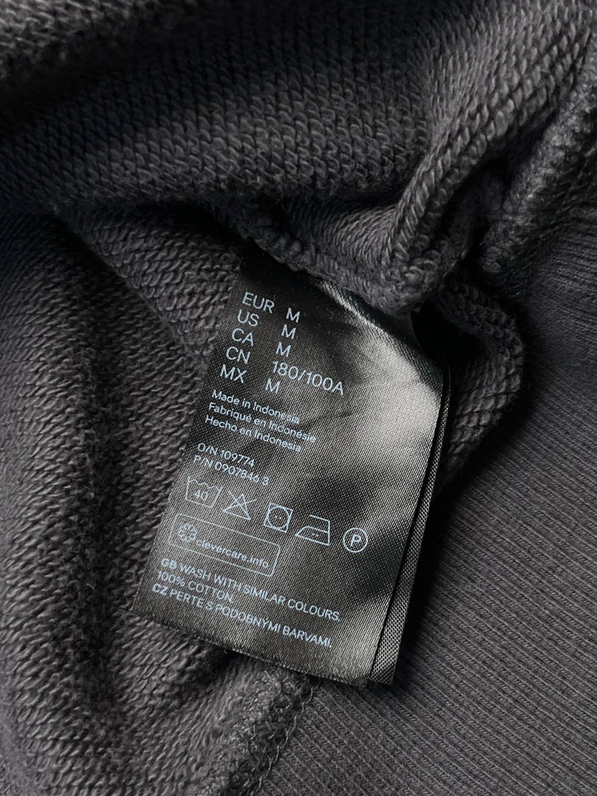H&M Washed Charcoal Grey Crewneck Sweatshirt - M