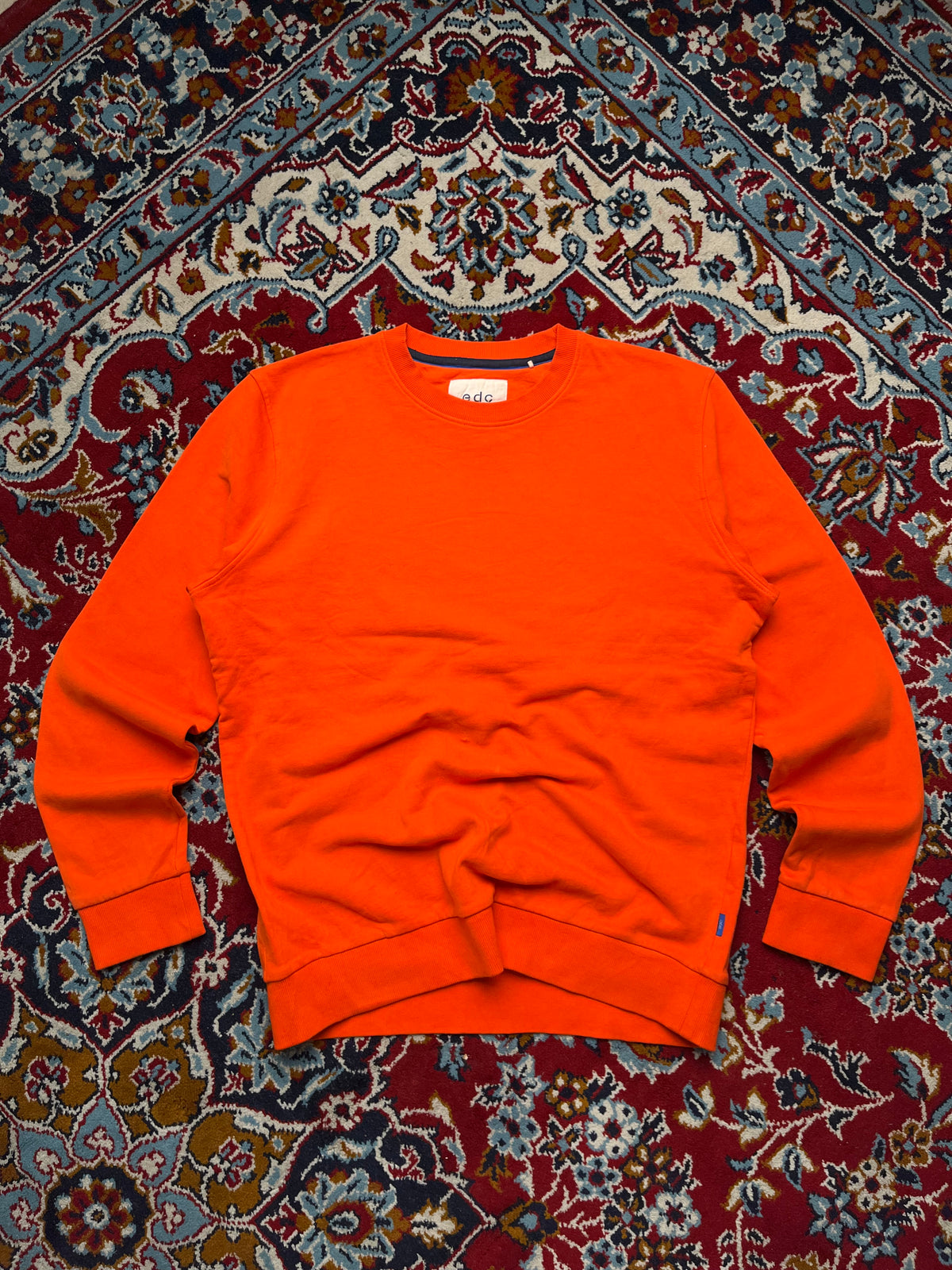 edc by Esprit Bright Orange Casual Crewneck Sweatshirt - L