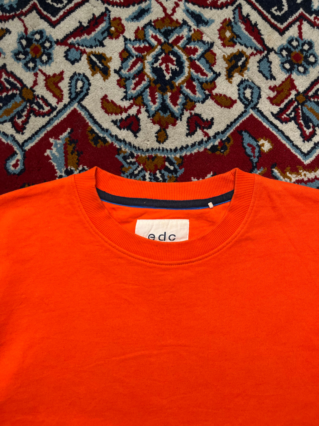 edc by Esprit Bright Orange Casual Crewneck Sweatshirt - L